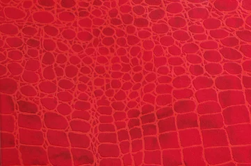 Fotobehang rood leer met patroon © philipus