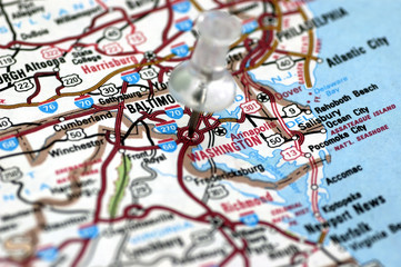 washington dc in map