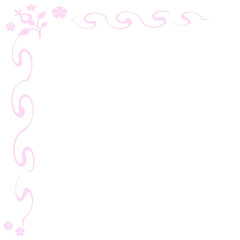 pink flower framed paper