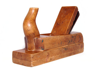 old wooden plane - frontal