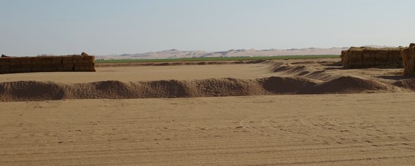 bottes de paille dans le désert