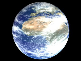 africa on an earth globe