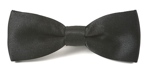 black bow tie on a white background