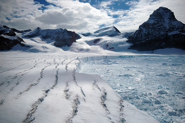 melting antarctic glacier
