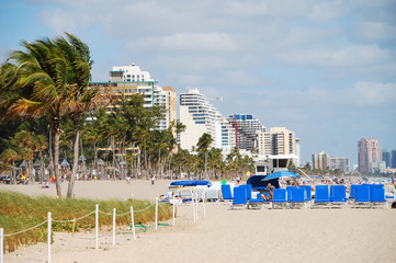 Obraz premium panoramic view of ft lauderdale beach