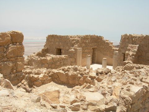 ruines de la forteresse de massada en isra&euml;l