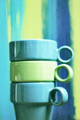 tasses empilées