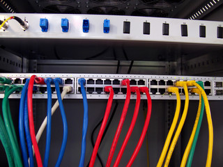 networking patch panel and cables