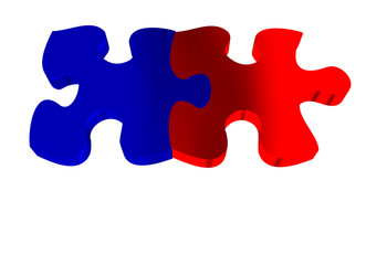 2 linked puzzle pieces