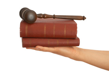 gavel and book