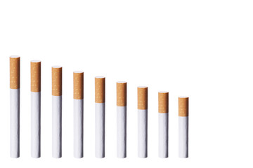 balkendiagramm aus zigaretten