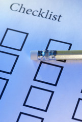 checklist and pencil