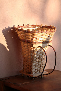 piccolo gerlo / gerla in vimini - basket wicker