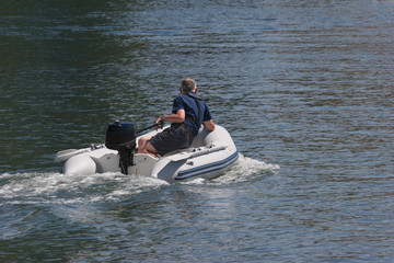Fototapeta na wymiar inflatable boat