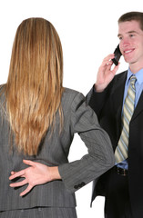 business woman lying