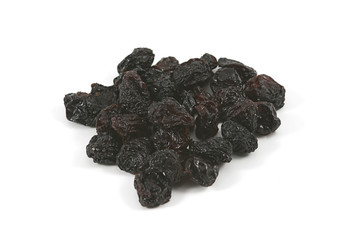 raisins on a white background