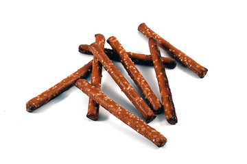 pretzels on a white background