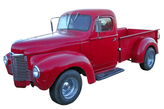 old red american truck