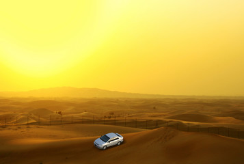 Fototapeta na wymiar desert driving