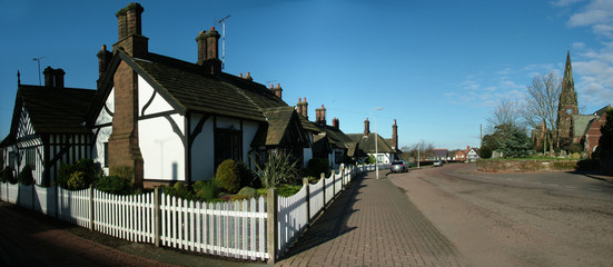thornton village cottages and church