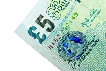 corner of five pound note - 2553046