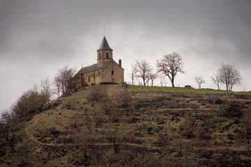 chapelle en hiver