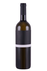 bottle of wine with blank label