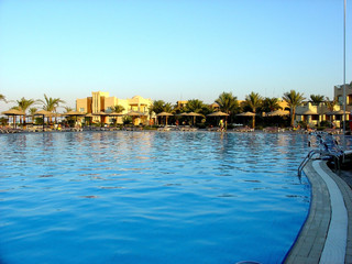 pool at luxury hotel