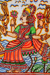 india, jaipur: popular frescoes