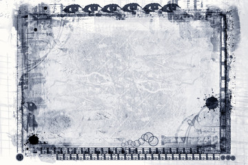 grunge border and background