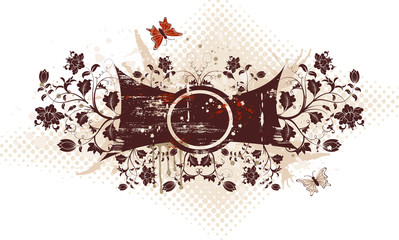 abstract floral frame