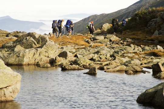 hikers morning departute