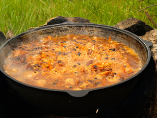 pilau on the fire