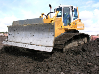 bulldozer working