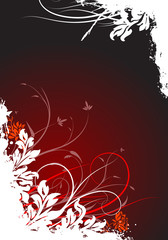 Fototapeta na wymiar abstract grunge floral decorative background vector illustration