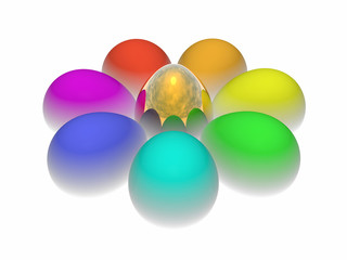 rainbow easter eggs