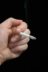 hand and cigarette