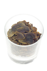 traditional chinese medicine - sliced red ginseng (panax ginseng