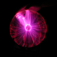 Fototapeta premium plasma ball with hand