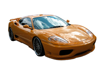 orange sports car