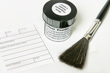 crime scene - latent fingerprinting