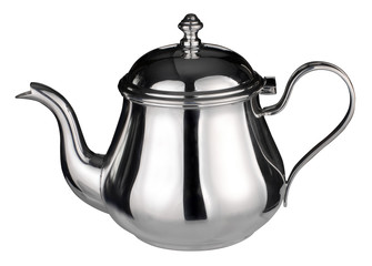 silver teapot