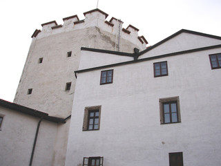 viewon the turret walls of salzburg castle, salzbu