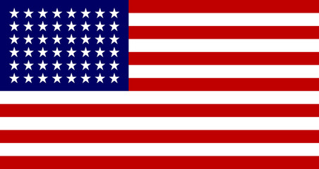 Naklejka premium 48 star united states flag
