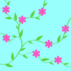 pink floral design