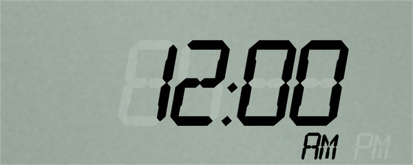 digital clock face illustration