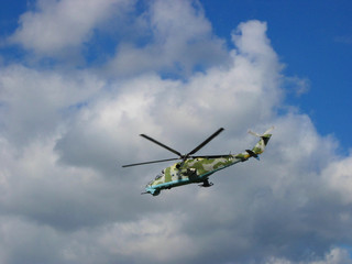 Fototapeta na wymiar military helicopter