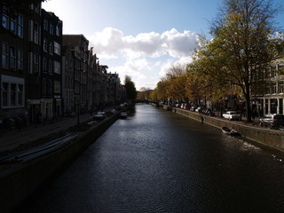 canal view in amsterdam