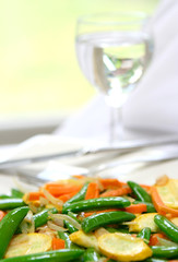 a plate of healthy stir fry vegetables
