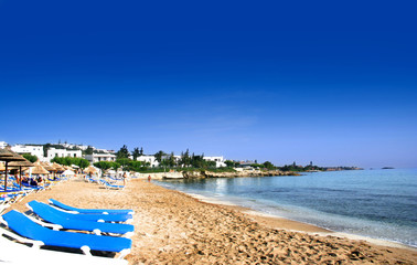 beautiful beach of the north coast of greece
